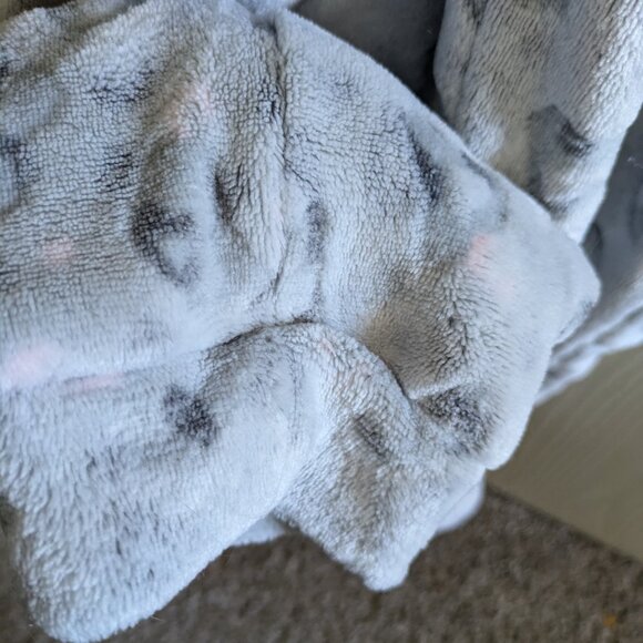 Peace Love & Dream Womens Footless Kitten One Piece with Hood Gray Zip Up - Picture 5 of 5